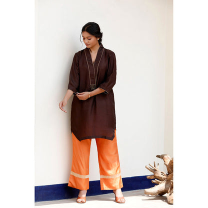 EEDA Maher Silk Embroidered Kurta and Pant