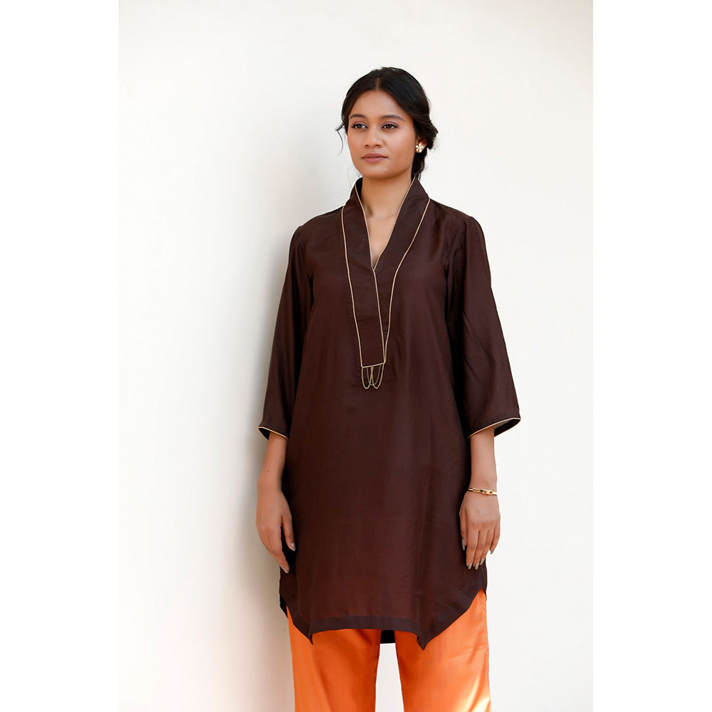 EEDA Maher Silk Embroidered Kurta and Pant
