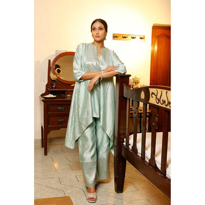 EEDA Blue Woven Kurta with Pant