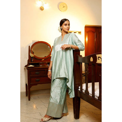 EEDA Blue Woven Kurta with Pant
