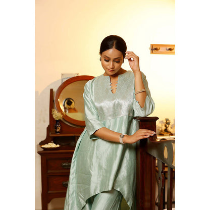 EEDA Blue Woven Kurta with Pant