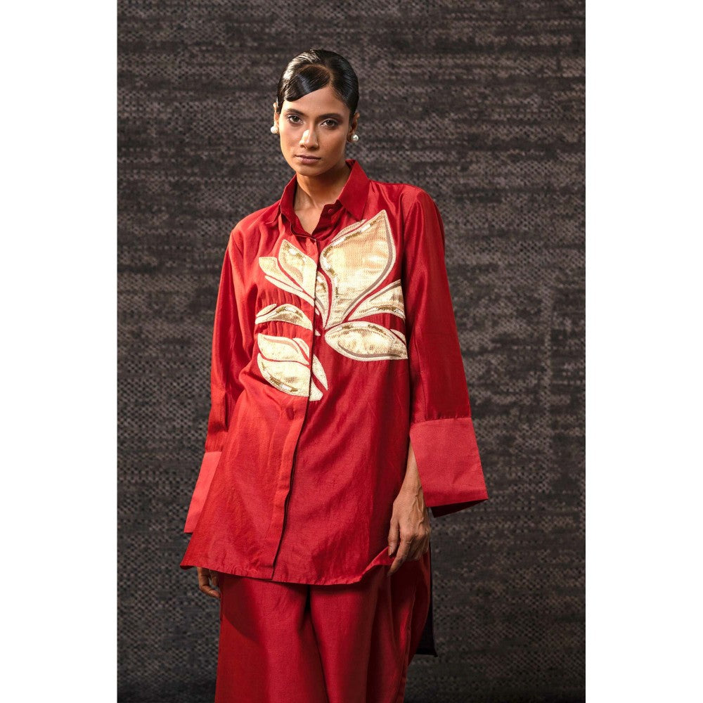 EEDA Red Gulnara Pink Co-Ord Set