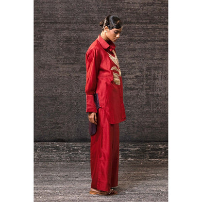 EEDA Red Gulnara Pink Co-Ord Set