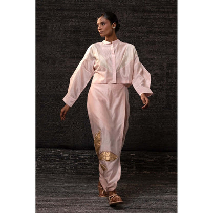 EEDA Pink Shirt with Skirt