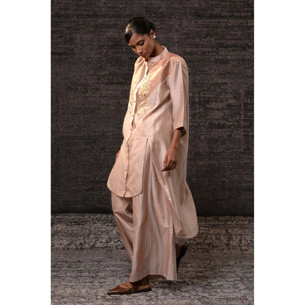 EEDA Beige Gulnar Yolk Co-Ord Set