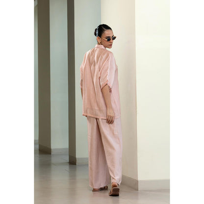 EEDA Asymmetrical Rose Shirt - Pink