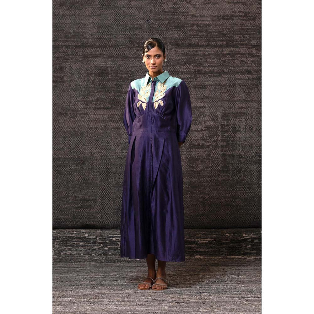 EEDA Gulnaar Purple Yolk Dress