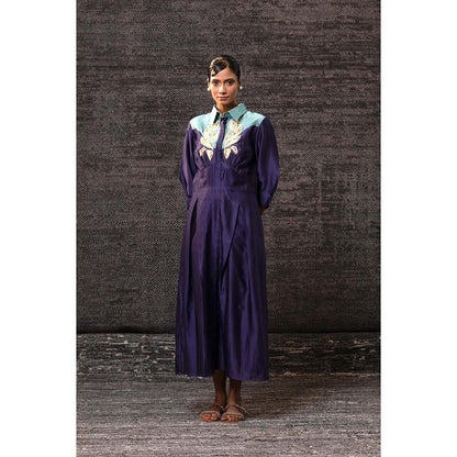 EEDA Gulnaar Purple Yolk Dress