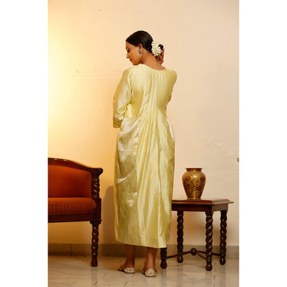EEDA Sehej Yellow Gather Dress