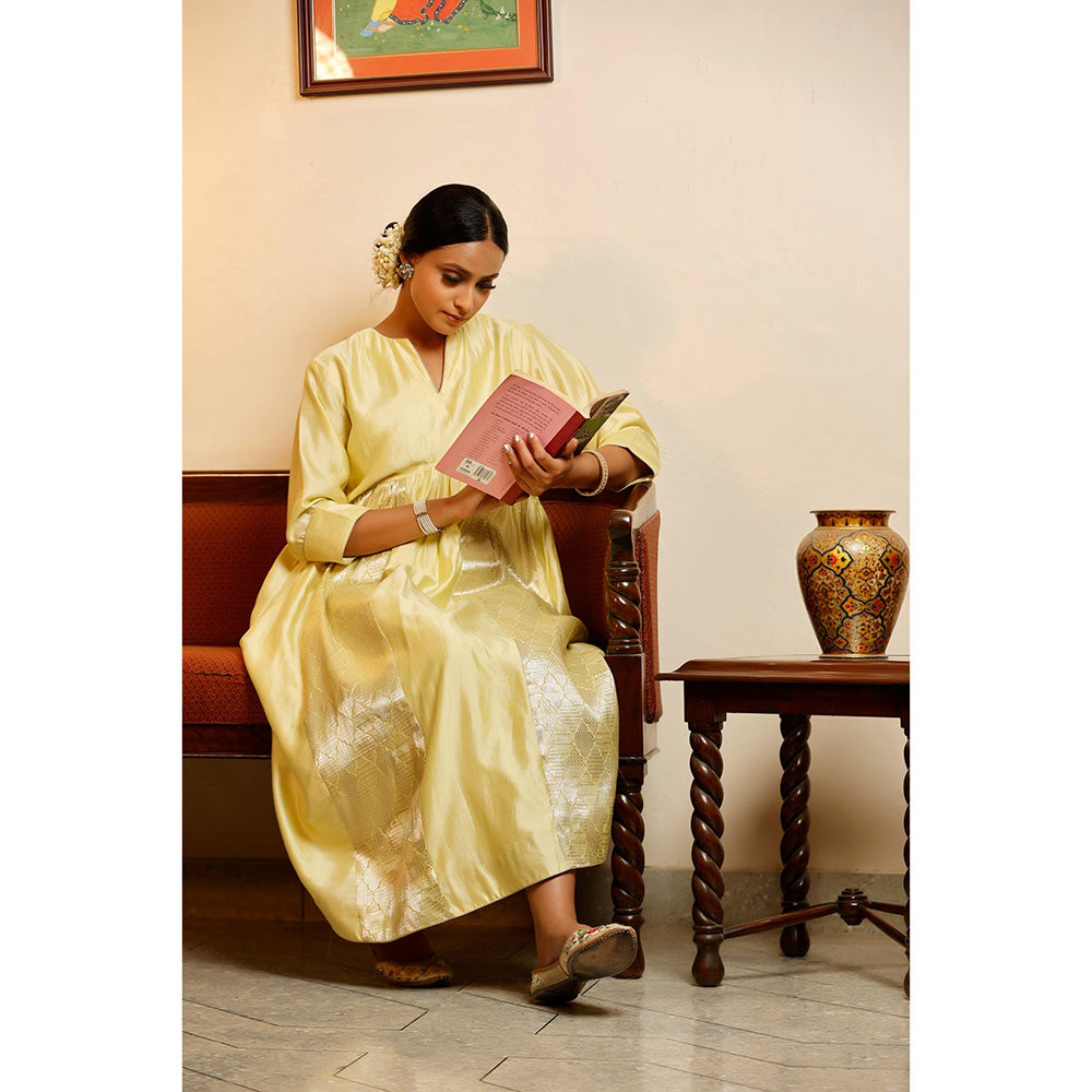 EEDA Sehej Yellow Gather Dress