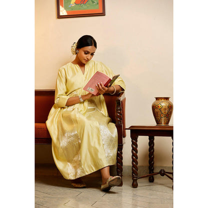EEDA Sehej Yellow Gather Dress