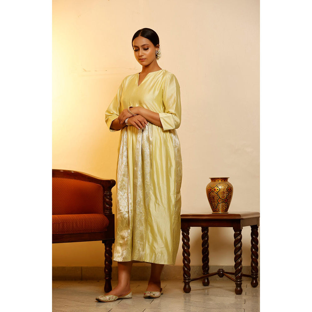 EEDA Sehej Yellow Gather Dress