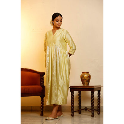 EEDA Sehej Yellow Gather Dress