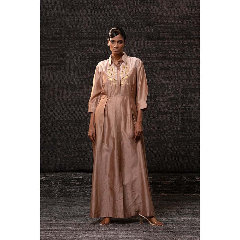 EEDA Gulnaar Rosewood Yolk Dress