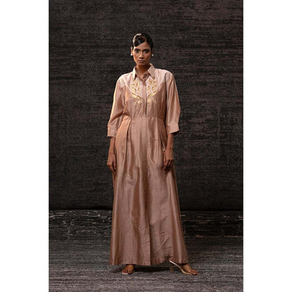 EEDA Gulnaar Rosewood Yolk Dress