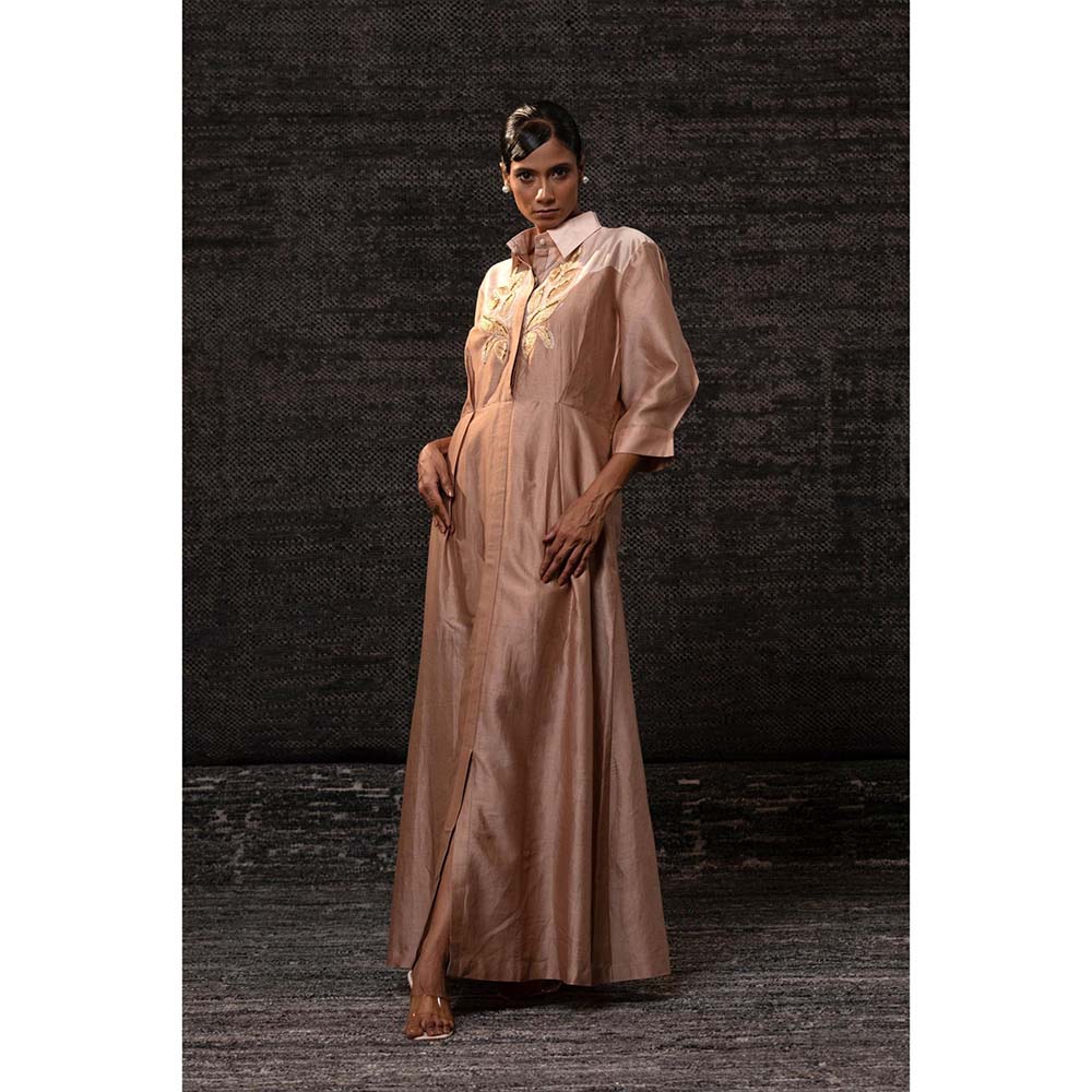 EEDA Gulnaar Rosewood Yolk Dress