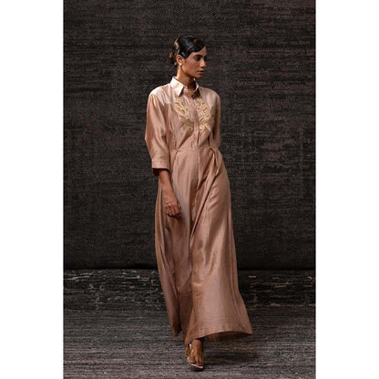 EEDA Gulnaar Rosewood Yolk Dress