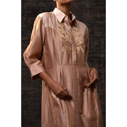 EEDA Gulnaar Rosewood Yolk Dress