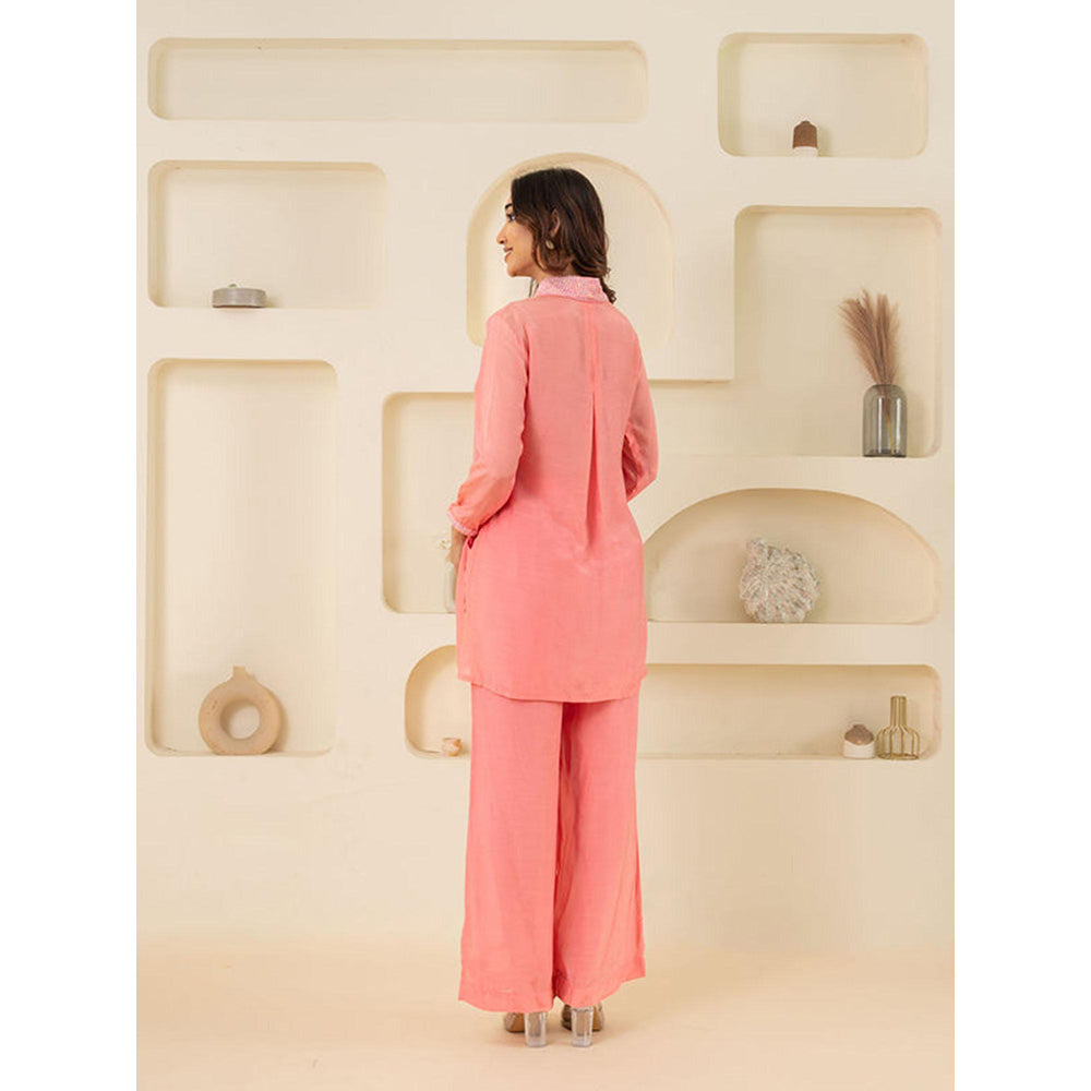 EESHA GUPTA Pink Sequin Cotton Co-Ord (Set of 2)