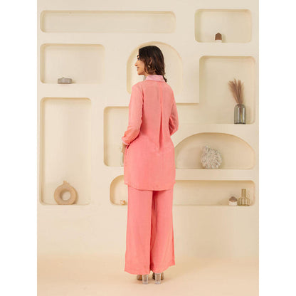 EESHA GUPTA Pink Sequin Cotton Co-Ord (Set of 2)