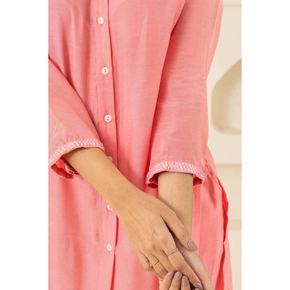 EESHA GUPTA Pink Sequin Cotton Co-Ord (Set of 2)