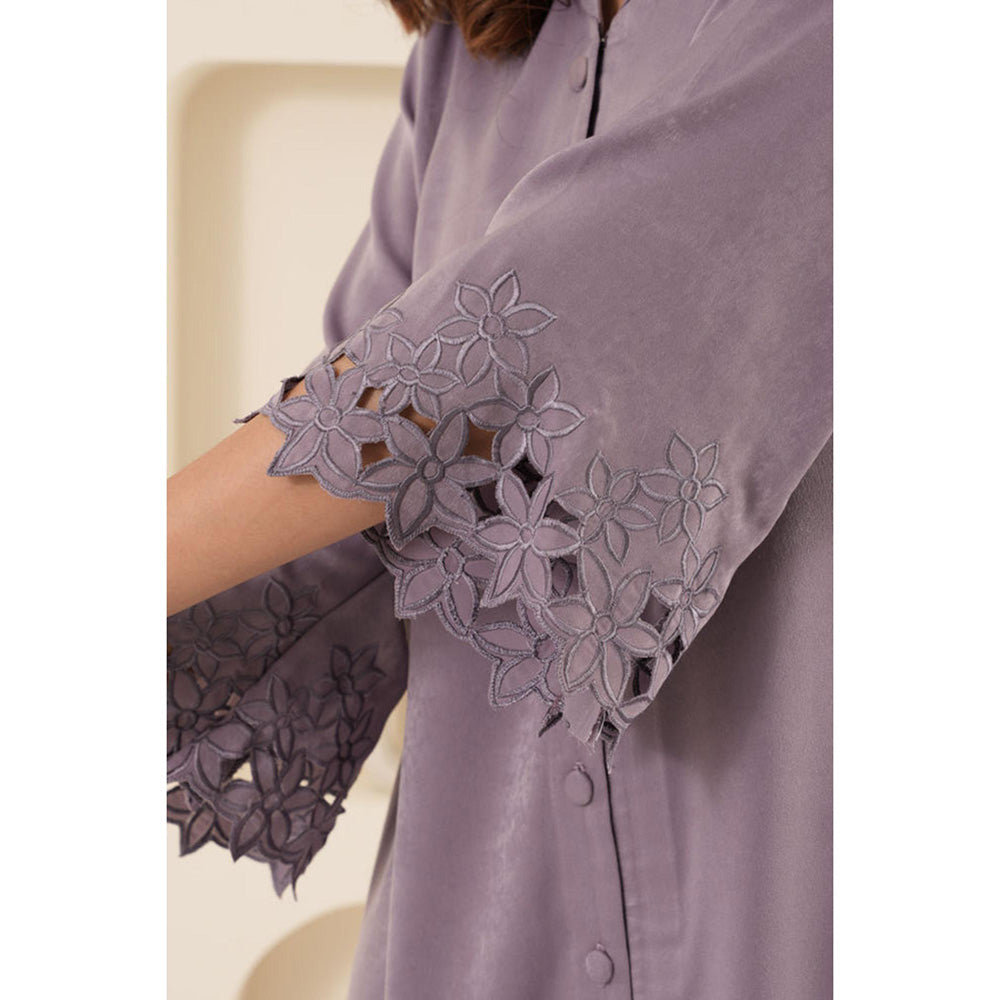 EESHA GUPTA Lilac Cut Work Tunic with Pant (Set of 2)