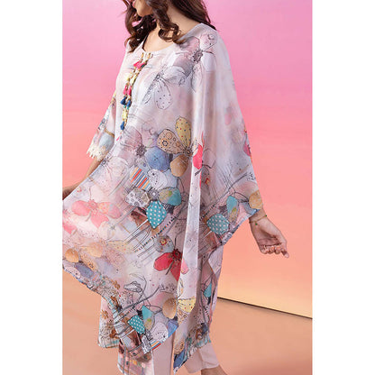 EESHA GUPTA Spring Valley Embroidered Kurta with Pant and Scarf (Set of 3)