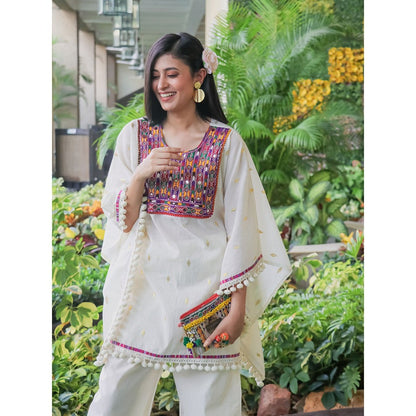 Ekavira Gul Knee Length Kaftan (Set of 2)