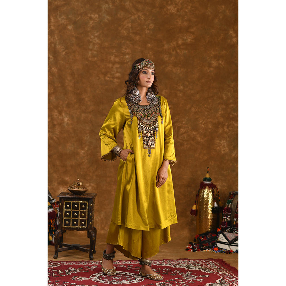 Ekavira Raahi Collection Shaira Solid Kurta and Palazzo (Set of 2)