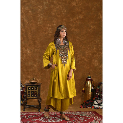 Ekavira Raahi Collection Shaira Solid Kurta and Palazzo (Set of 2)