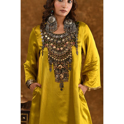 Ekavira Raahi Collection Shaira Solid Kurta and Palazzo (Set of 2)