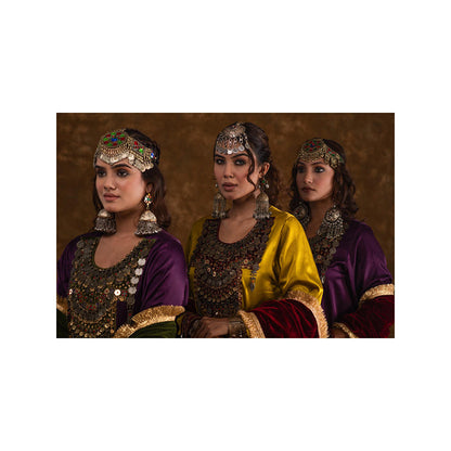 Ekavira Raahi Collection Shaira Solid Kurta with Palazzo and Dupatta (Set of 3)