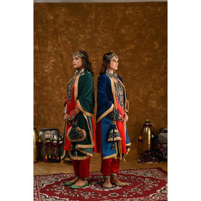 Ekavira Raahi Collection Roohi Embroidered Kurta and Pant with Dupatta (Set of 3)