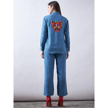 Elarra Blue Babe Jagur Co-Ord (Set of 2)