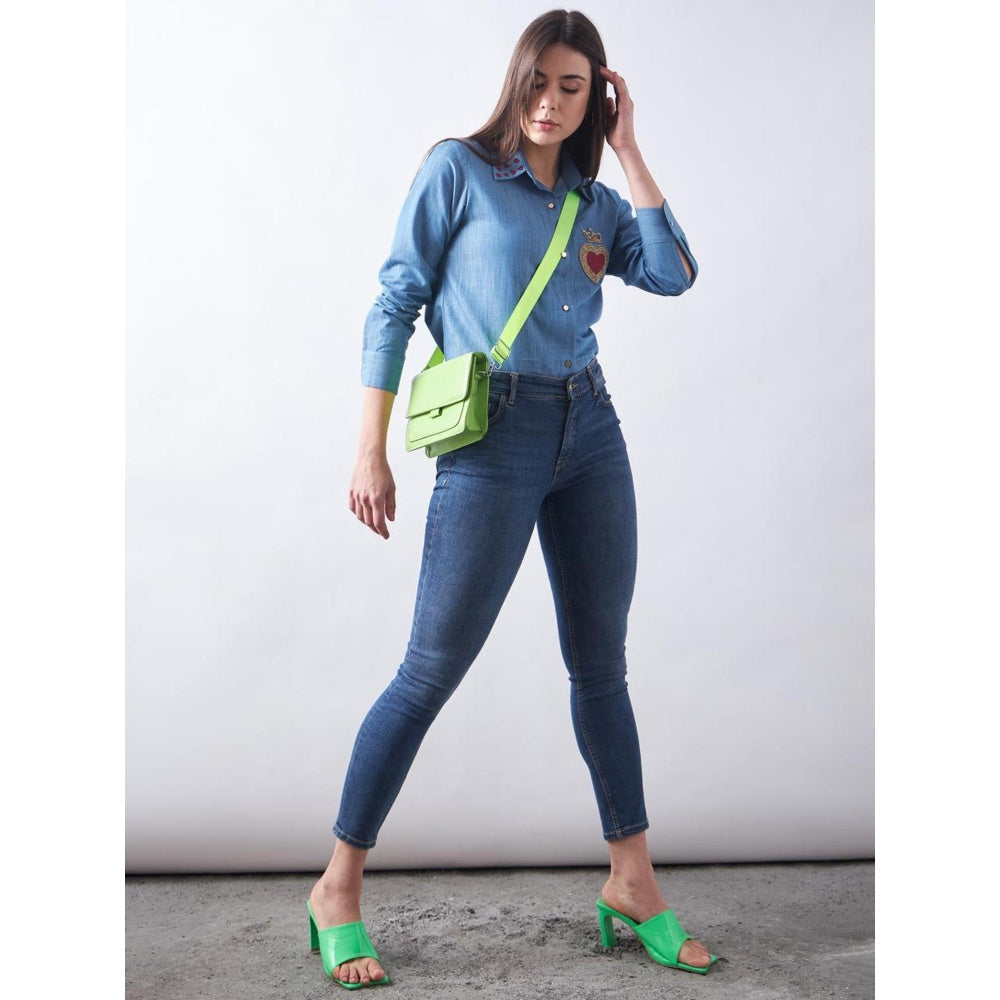 Elarra Blue Babe Heart Shirt