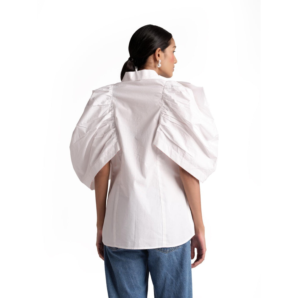 Elarra White Pop Ballon Heart Shirt