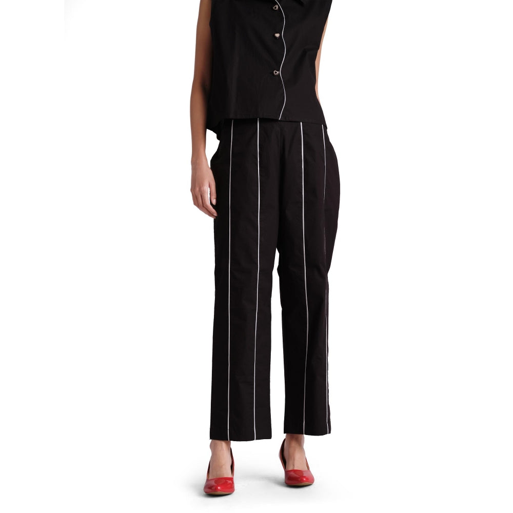 Elarra Black Pop Pippin Heart Co-Ord (Set of 2)