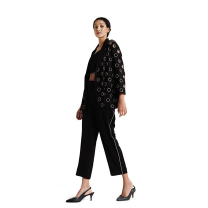 Elarra Black Ring Co-Ord (Set of 3)