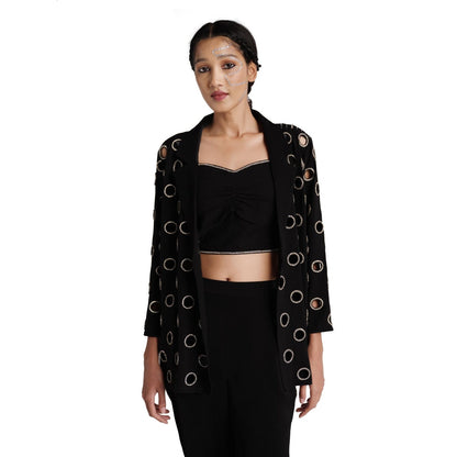 Elarra Black Ring Co-Ord (Set of 3)