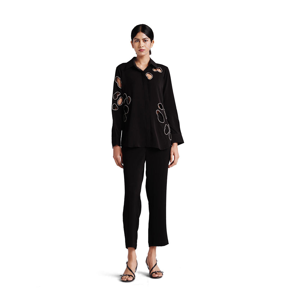 Elarra Black Ring Co-Ord (Set of 2)