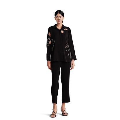 Elarra Black Ring Co-Ord (Set of 2)