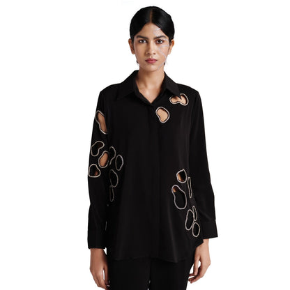 Elarra Black Ring Co-Ord (Set of 2)