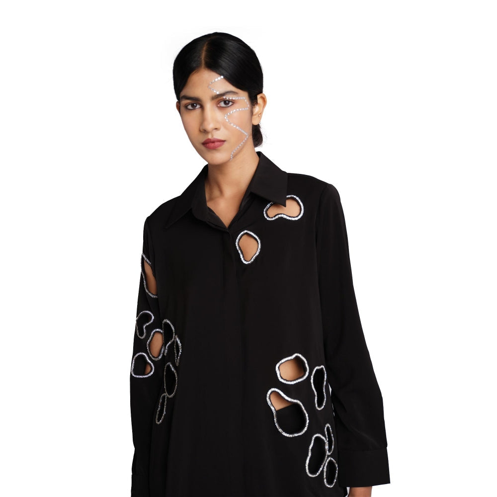 Elarra Black Ring Co-Ord (Set of 2)