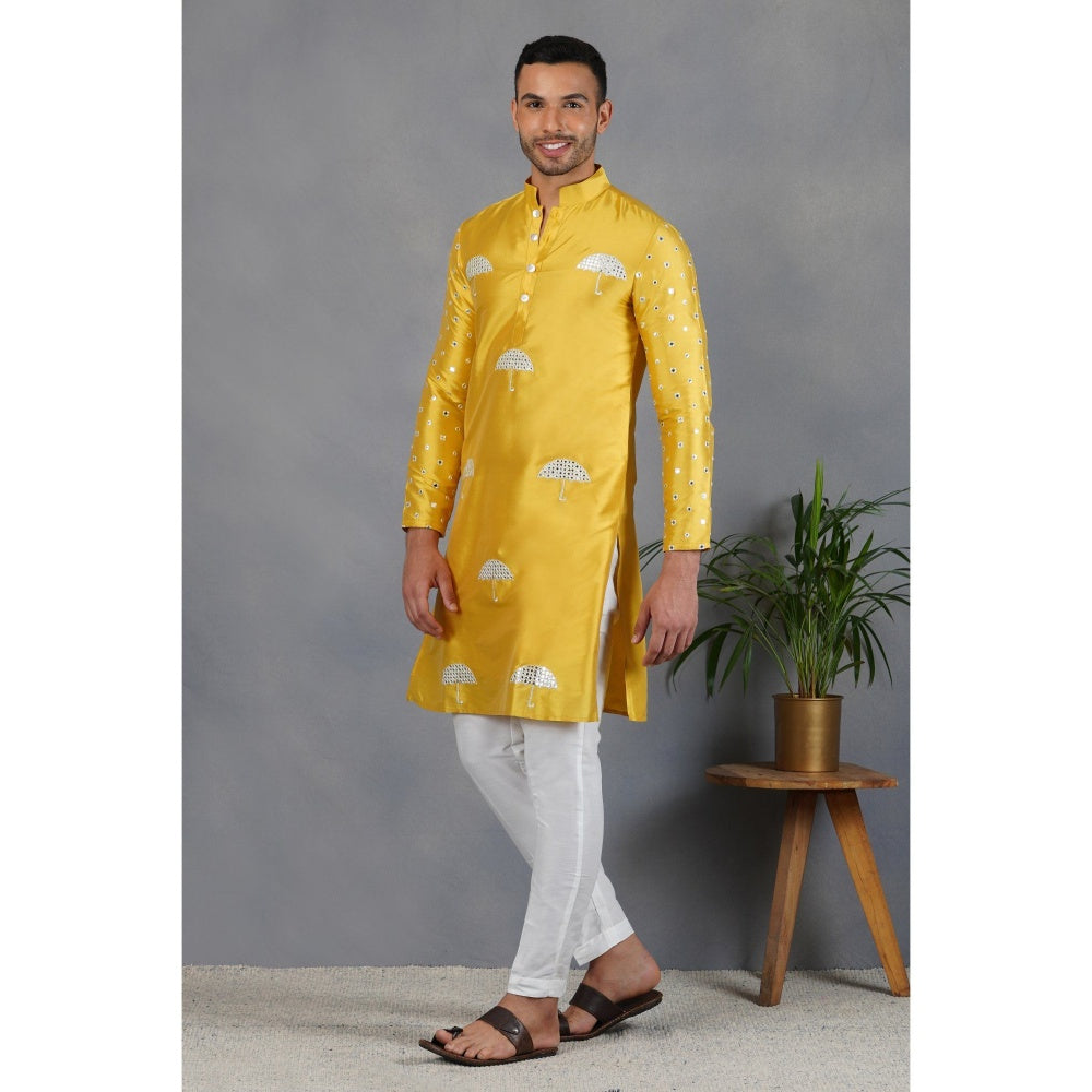 Eleven Brothers Qurbot Silk & Mirror Kurta Set (Set of 2)