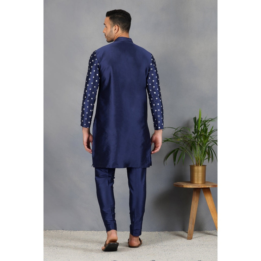 Eleven Brothers Ruh Silk & Foil Mirror Kurta Set (Set of 2)