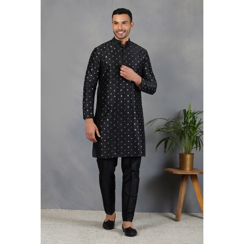 Eleven Brothers Uns Silk & Foil Mirror Kurta Set (Set of 2)