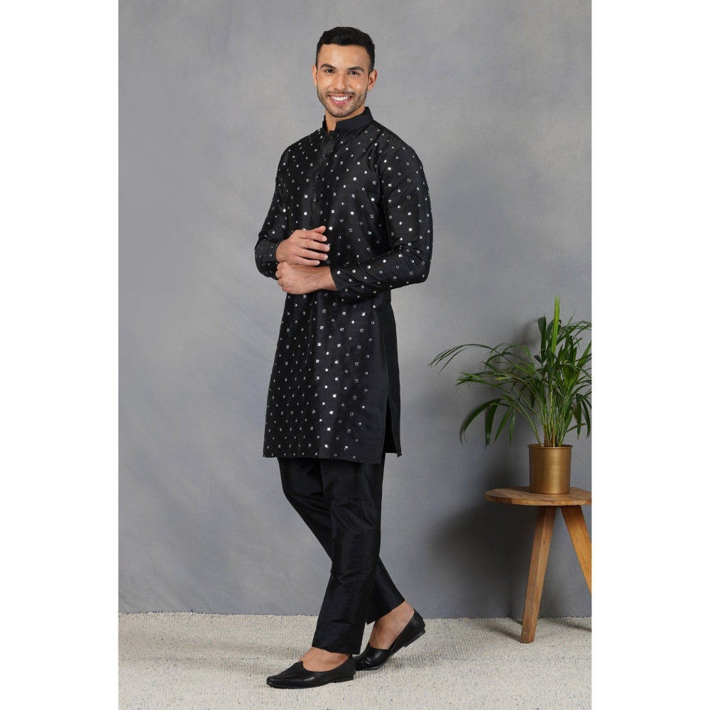 Eleven Brothers Uns Silk & Foil Mirror Kurta Set (Set of 2)
