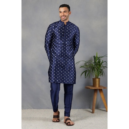 Eleven Brothers Neela Silk & Foil Mirror Kurta Set (Set of 2)