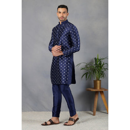 Eleven Brothers Neela Silk & Foil Mirror Kurta Set (Set of 2)