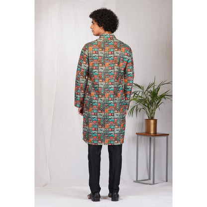 Eleven Brothers Multi-Color Gallery Printed Kurta Set (Set of 2)